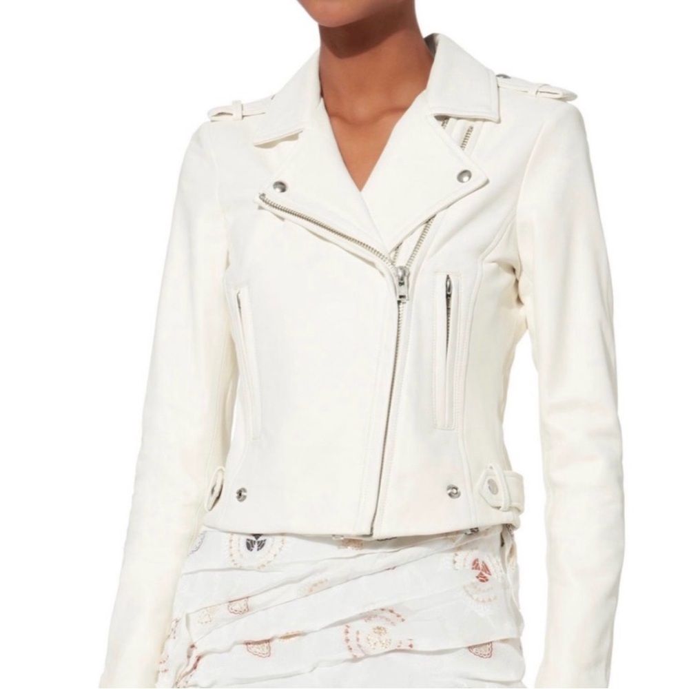 IRO Luigaspe White Biker Jacket